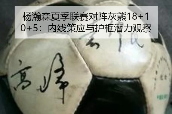 杨瀚森夏季联赛对阵灰熊18+10+5：内线策应与护框潜力观察
